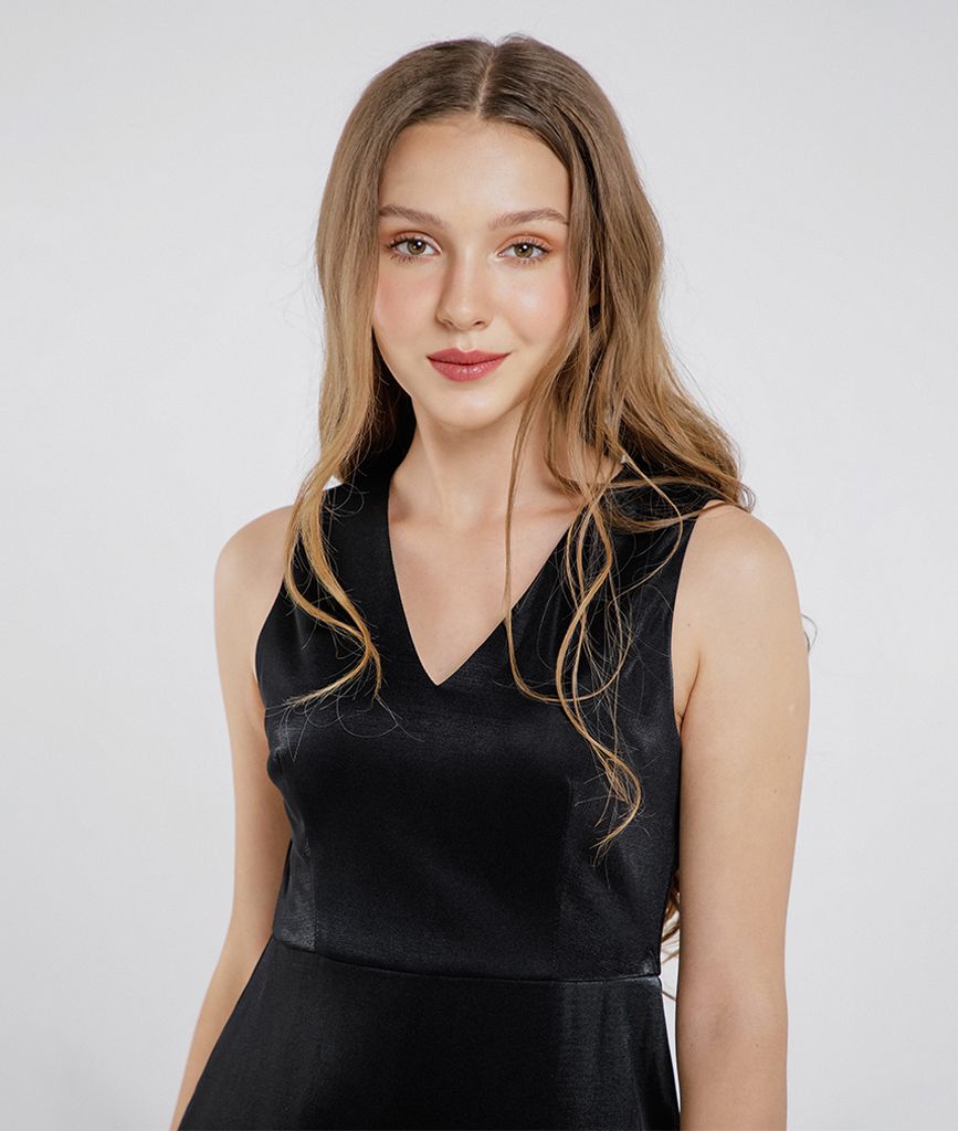 Đầm thun bèo lai 90% Cotton 10% Spandex TD1903019