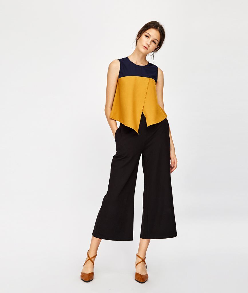 Quần Culottes Viền Hoa