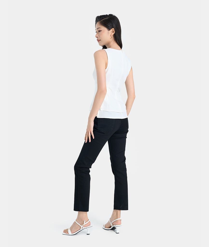 Quần jeans dài ống côn