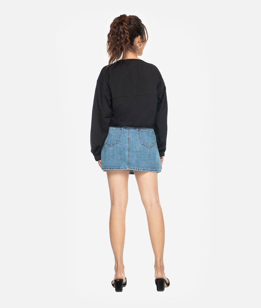 Áo thun croptop cột lai