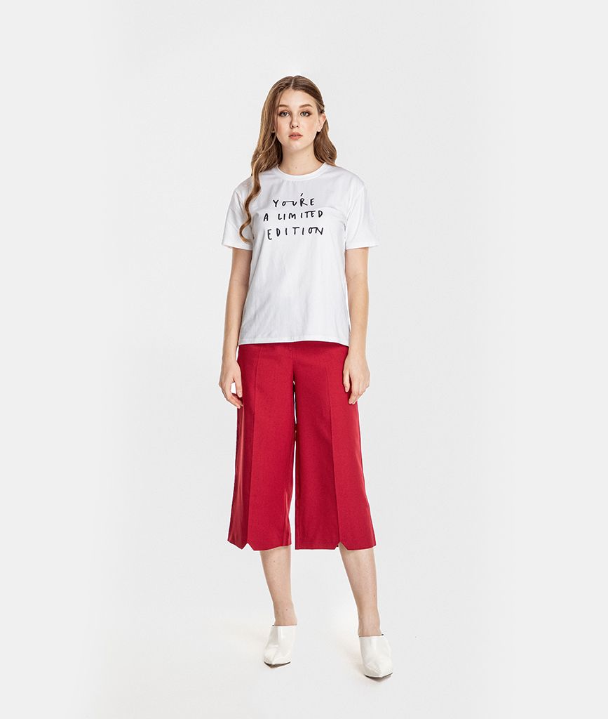 Quần culottes thô basic