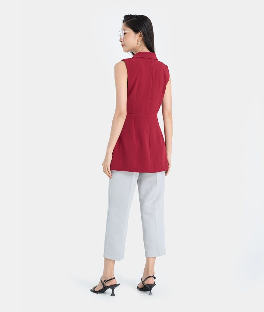 Khoác vest form ôm không tay