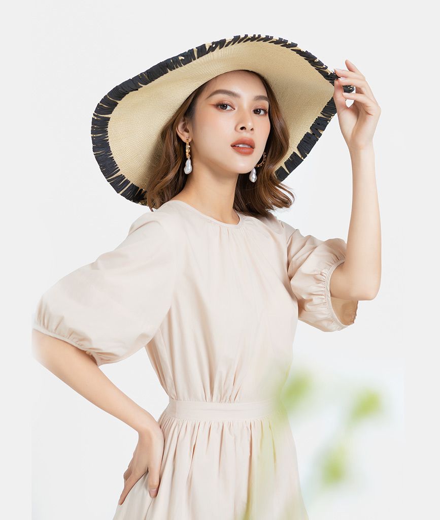 ĐẦM MIDI TAY PHỒNG HỞ LƯNG