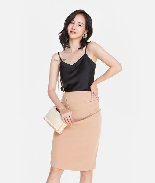 CHÂN VÁY XẾP NHÚN HÔNG