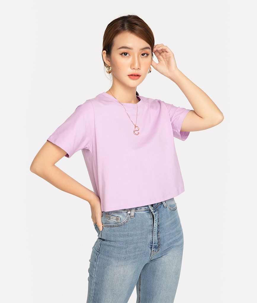 Áo thun croptopn trơn