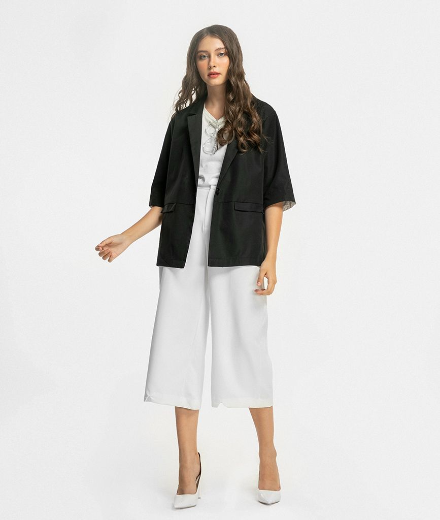 Quần culottes thô basic