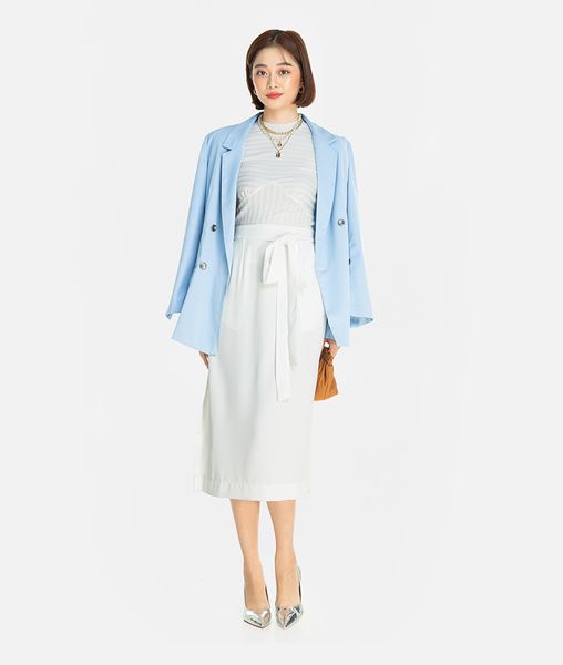 CHÂN VÁY THẮT LƯNG NƠ