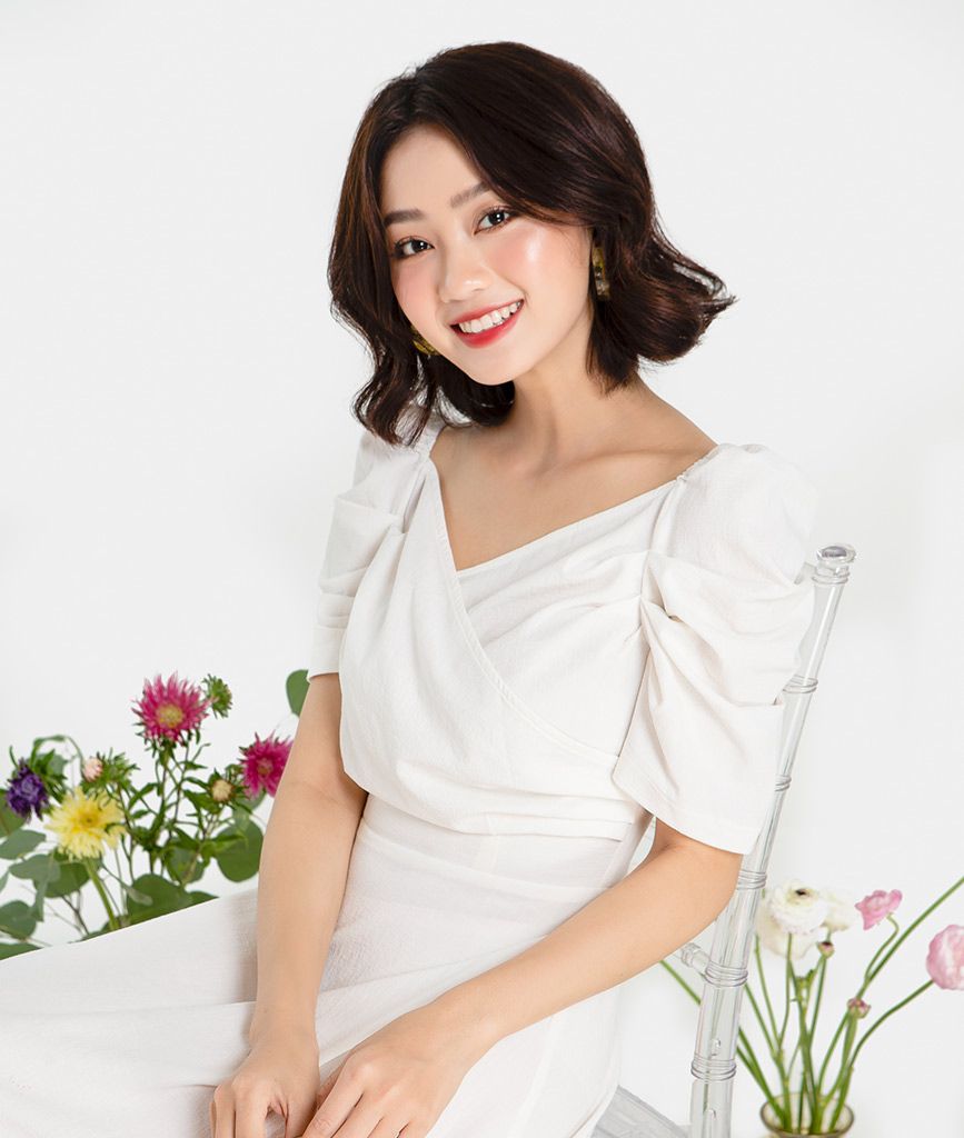 ĐẦM MIDI ĐẮP NGỰC TAY PHỒNG