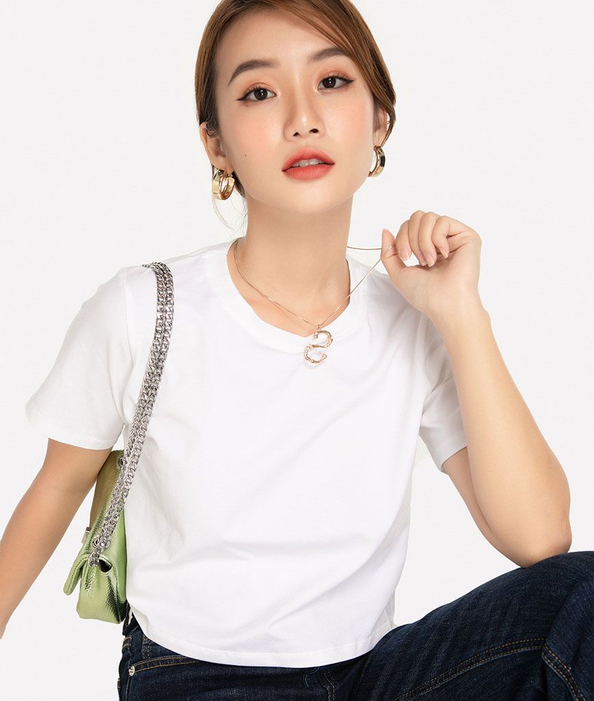 Áo thun croptopn trơn