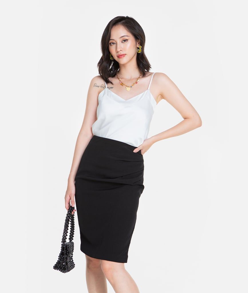 Áo 2 dây cổ V nẹp cổ