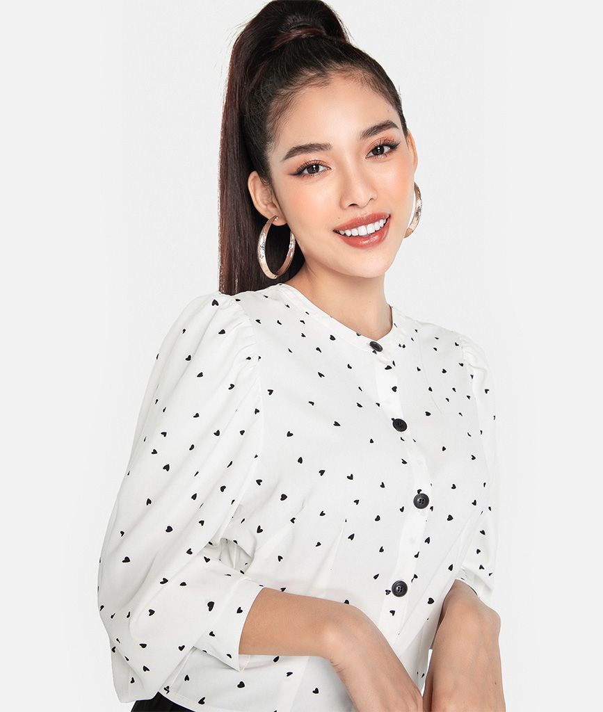 Áo voan tay phồng