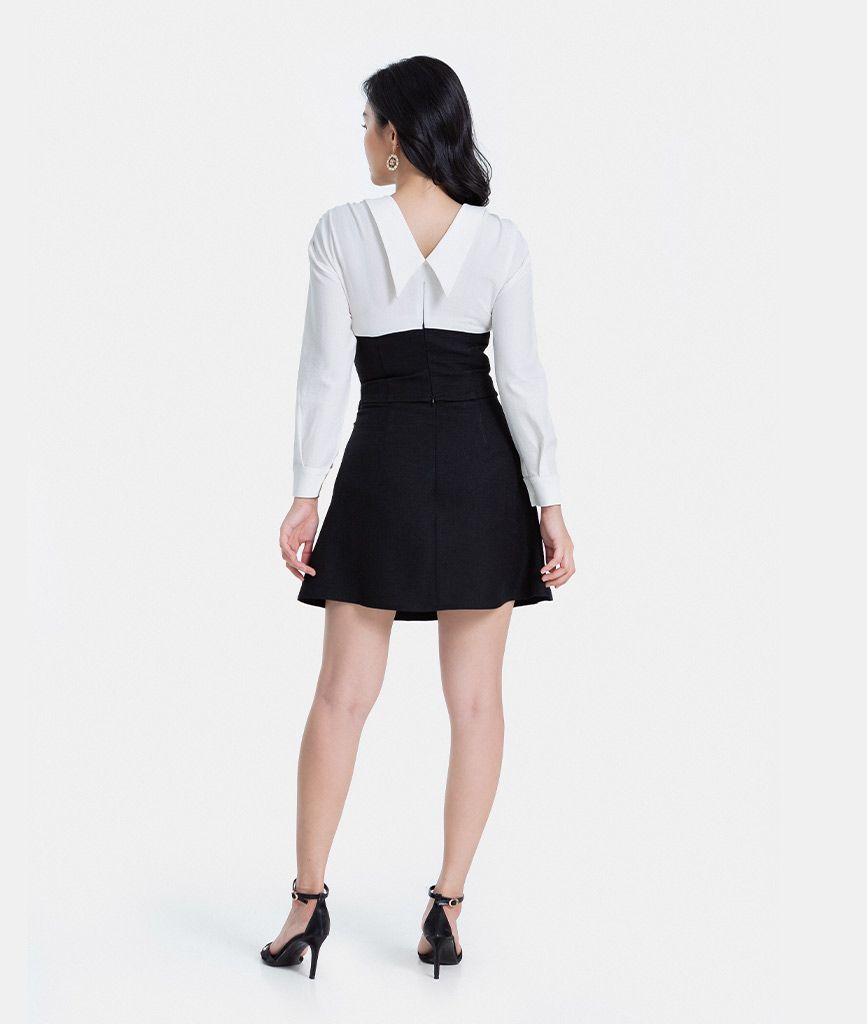ÁO KIỂU CORSET TAY DÀY CỔ V