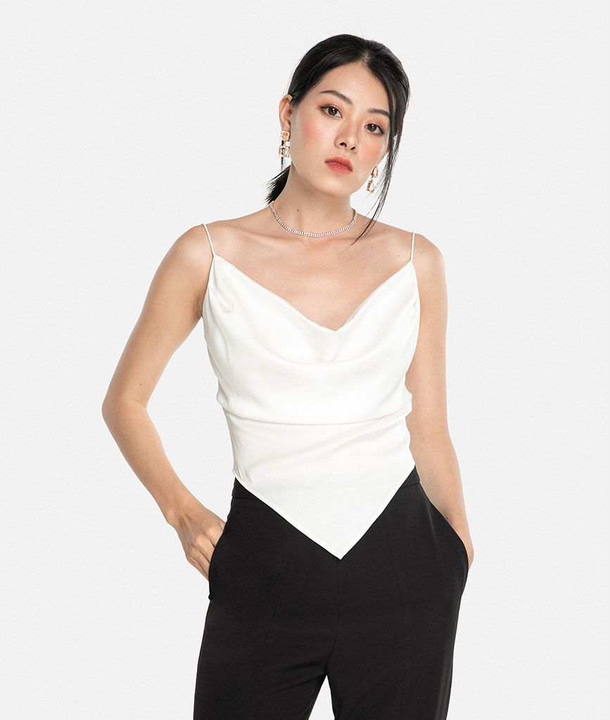 Áo 2 dây cổ đổ