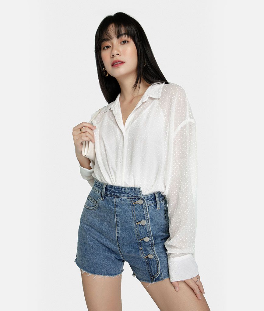 Áo sơ mi chấm bi
