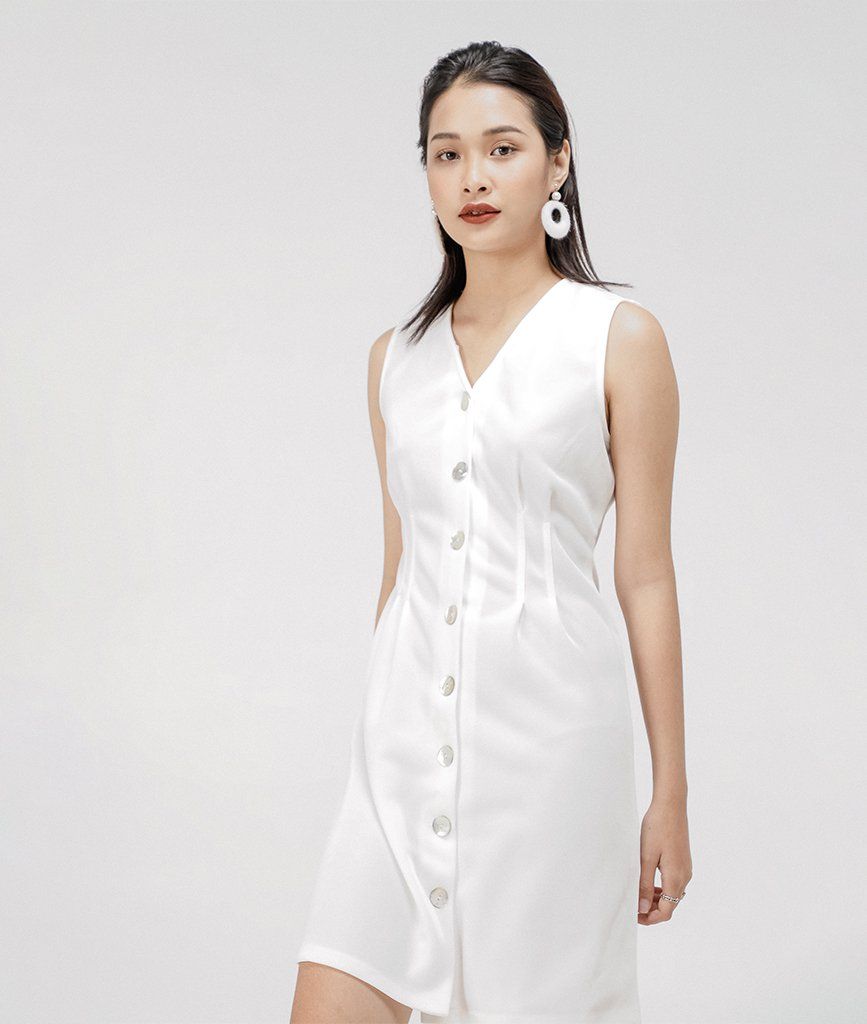 Đầm thun ánh kim chít eo