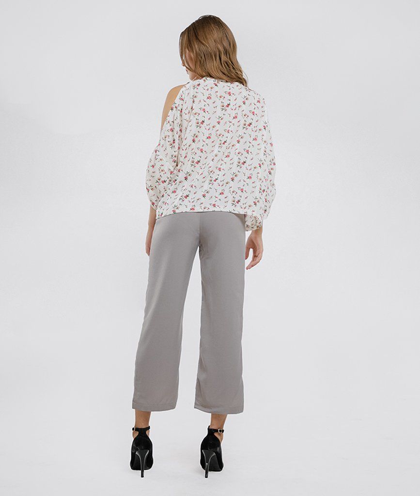 Áo voan hở 1 bên vai 100% Polyester TD1903015