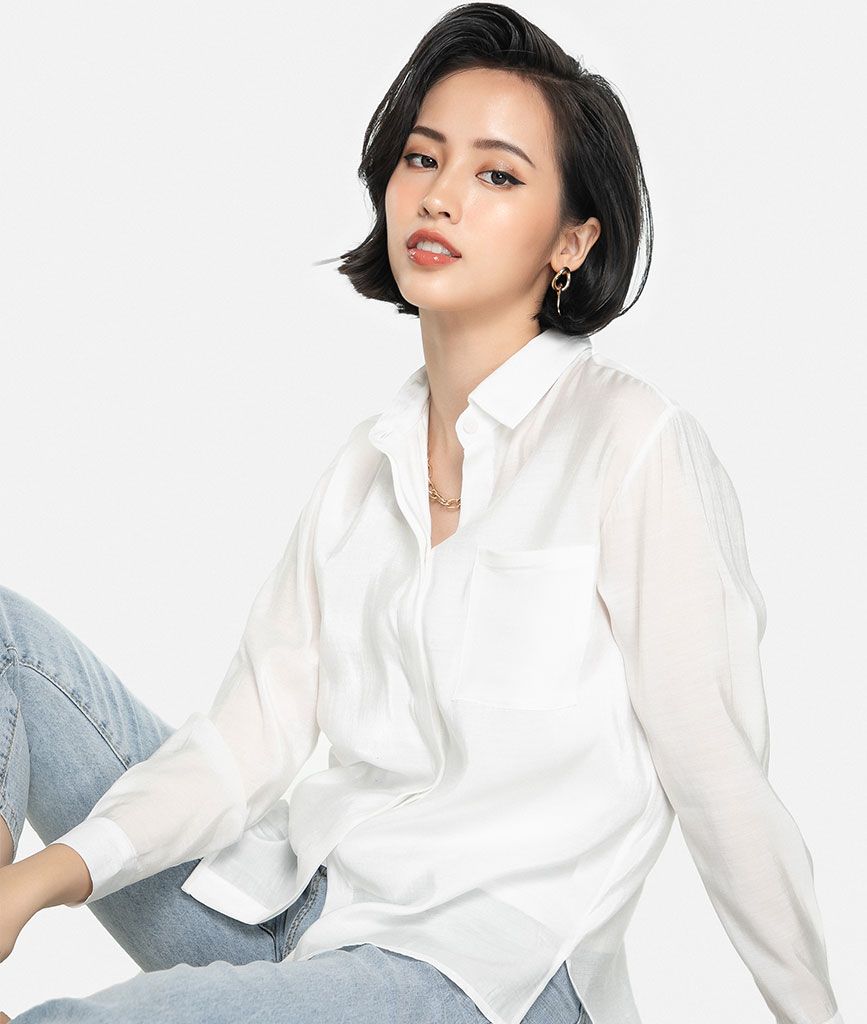 Áo sơ mi tà lệch