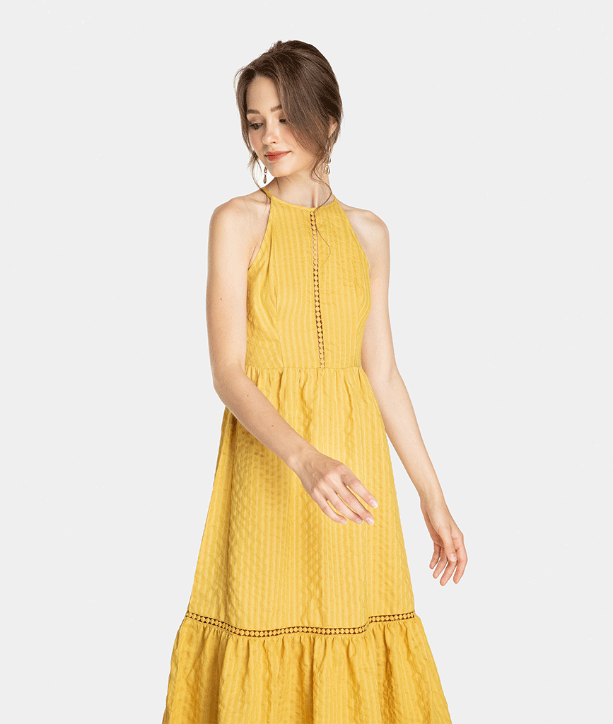 Đầm maxi phối ren đăng