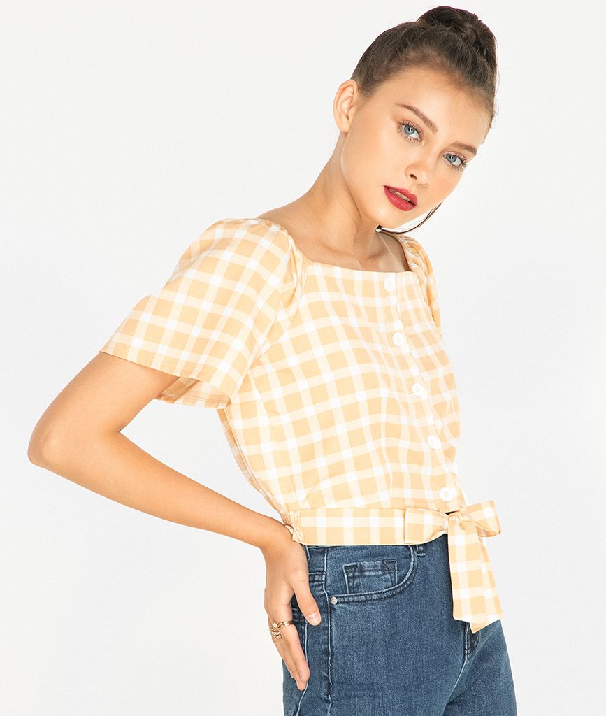 Áo croptop bẹt vai