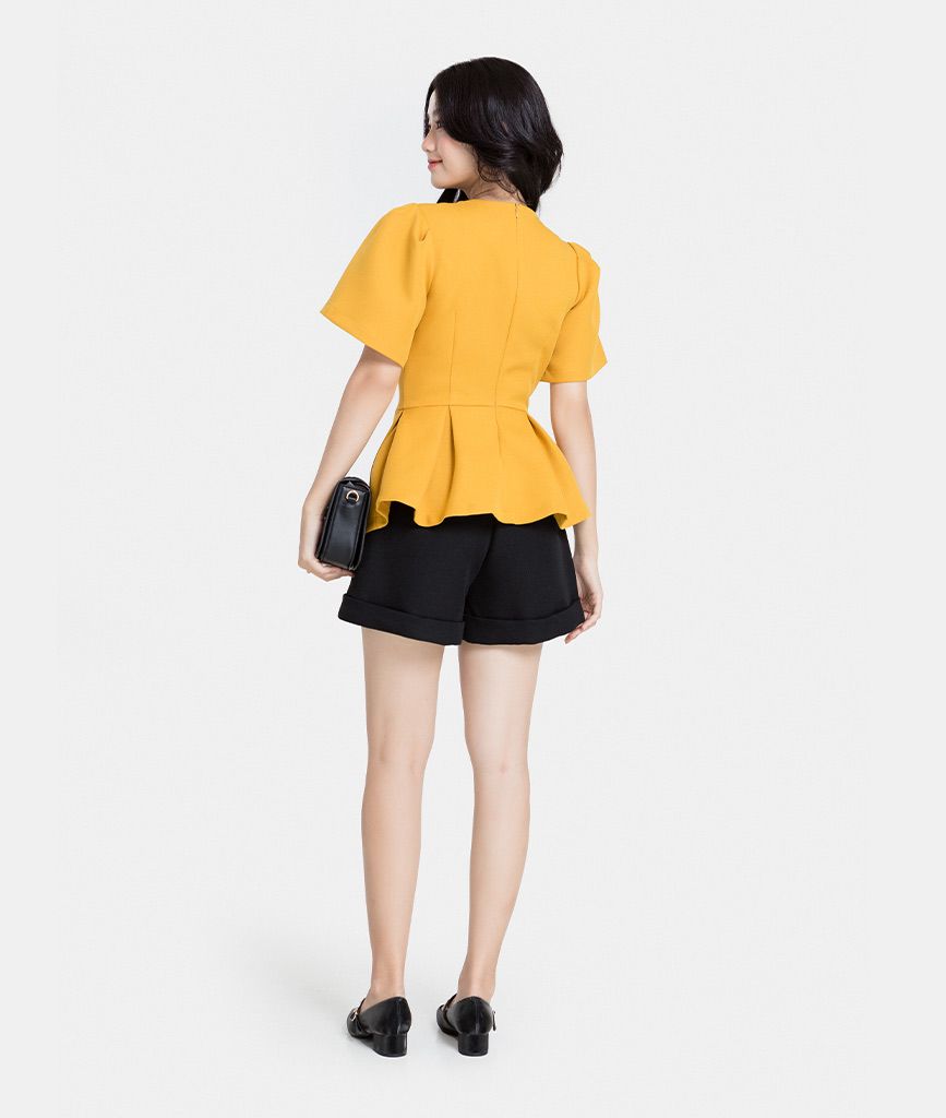 ÁO KIỂU PEPLUM TAY PHỒNG