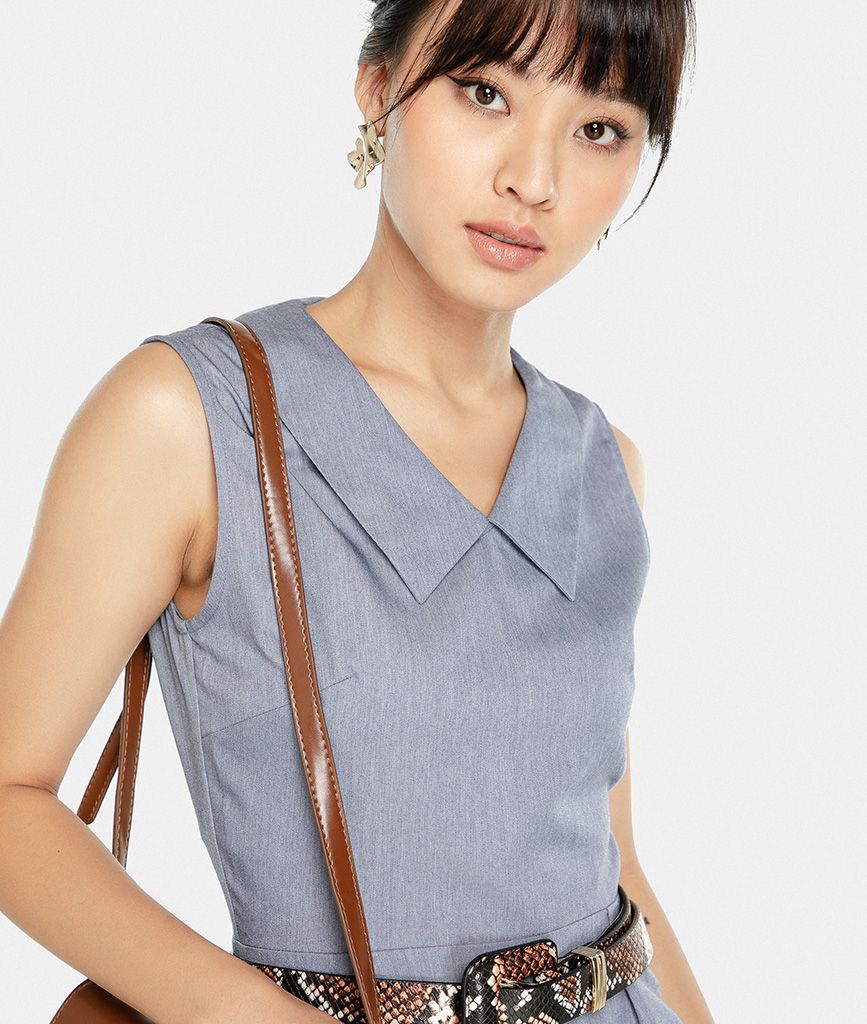 Đầm midi sát nách