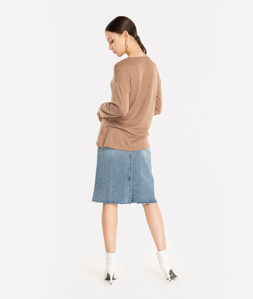 Váy midi denim