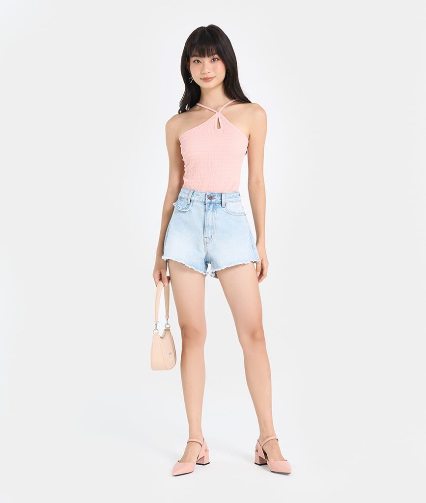 Quần short jeans tưa lai