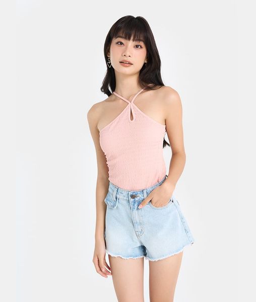  Quần short jeans tưa lai 