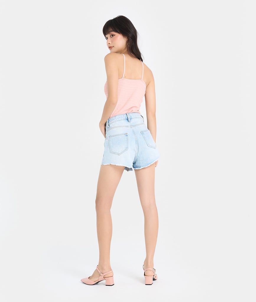 Quần short jeans tưa lai