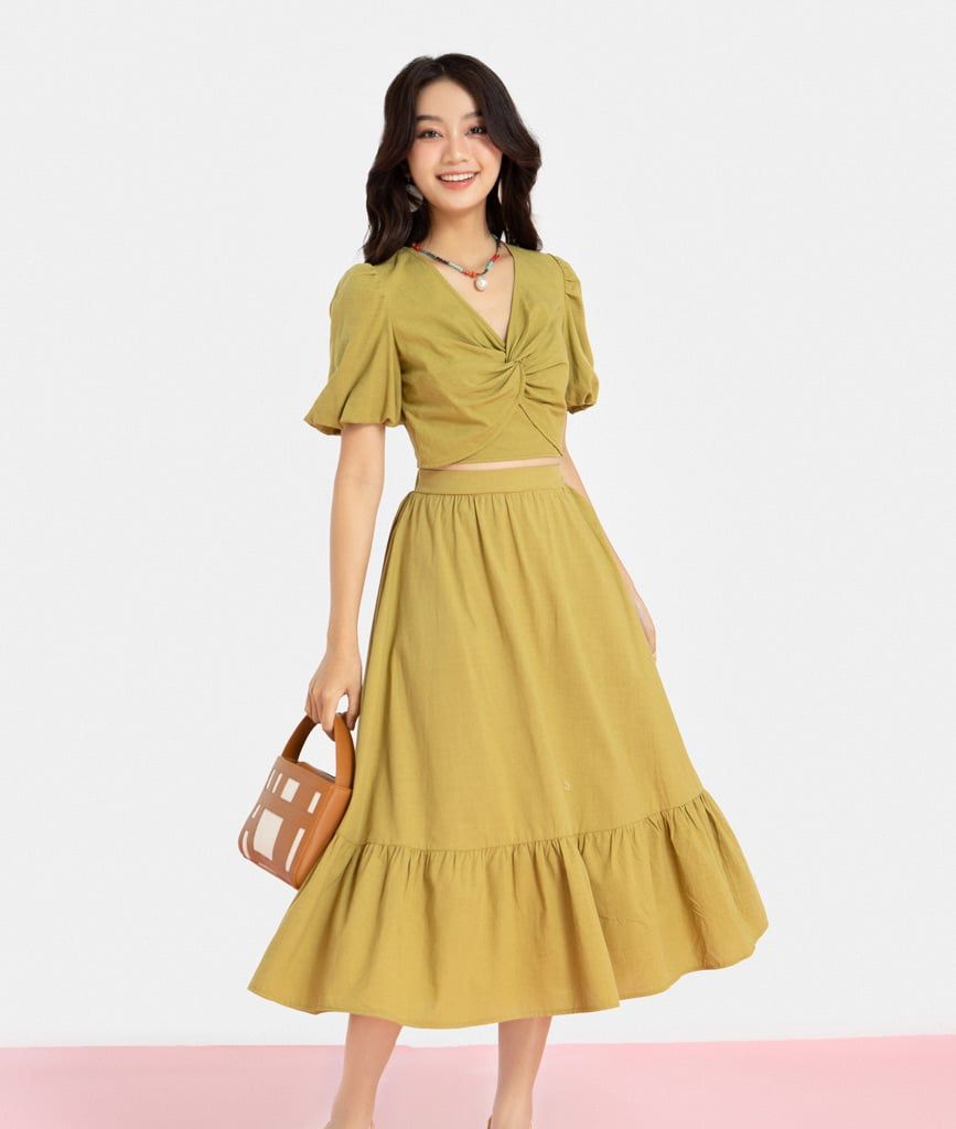 Chân váy lửng 2 tầng