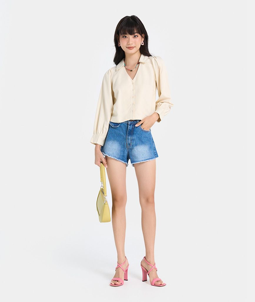 Quần short jeans tưa lai