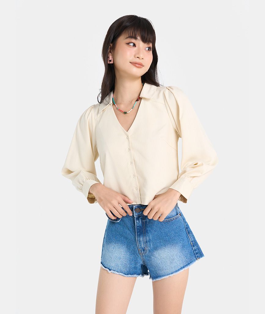 Quần short jeans tưa lai