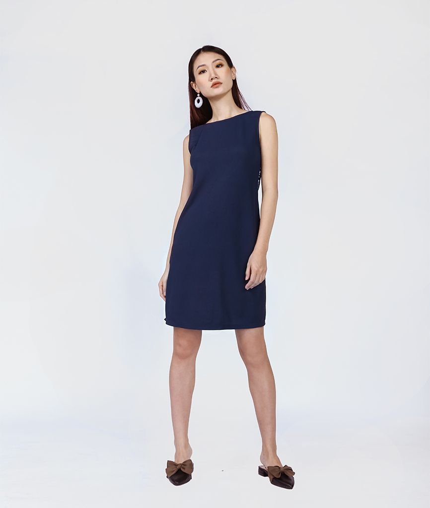 Đầm thun nẹp beo sườn BA1811036
