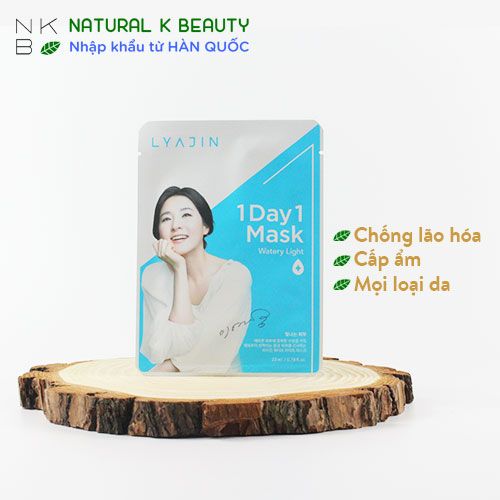 LYAJIN 1 DAY 1 WATERY LIGHT MASK - Mặt nạ 1 ngày 1 cấp nước Lyajin