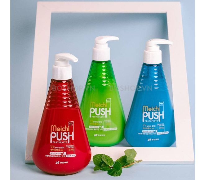 MEICHI PUSH XYLITOL MINT- Kem Đánh Răng Xylitol Bạc Hà