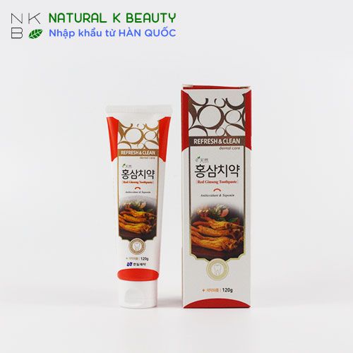 REFRESH & CLEAN RED GINSENG TOOTHPASTE - Kem đánh răng Hồng Sâm (Best Seller)