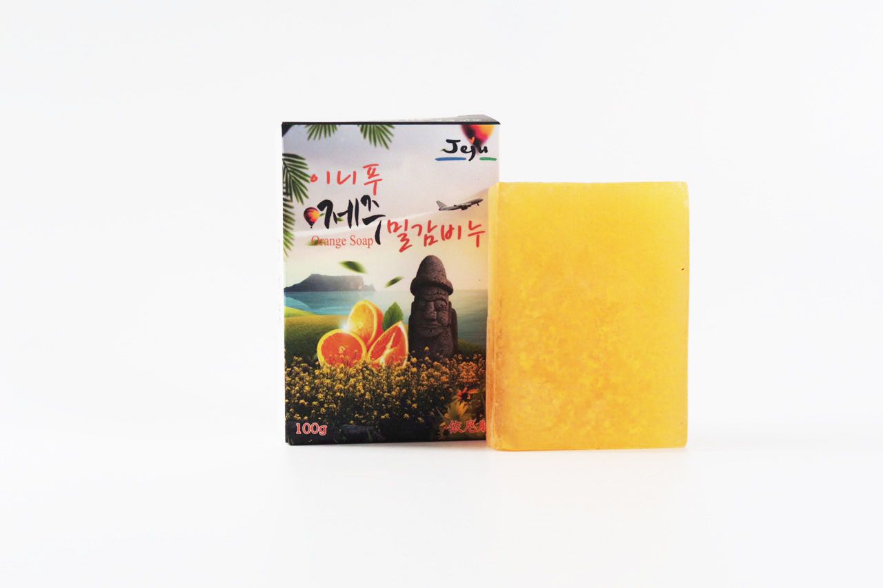 Xà Phòng thiên nhiên Hàn Quốc Hương Quýt của Đảo Jeju - sử dụng cho mặt và toàn thân