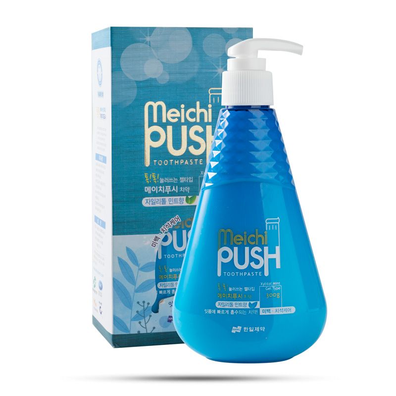 MEICHI PUSH XYLITOL MINT- Kem Đánh Răng Xylitol Bạc Hà