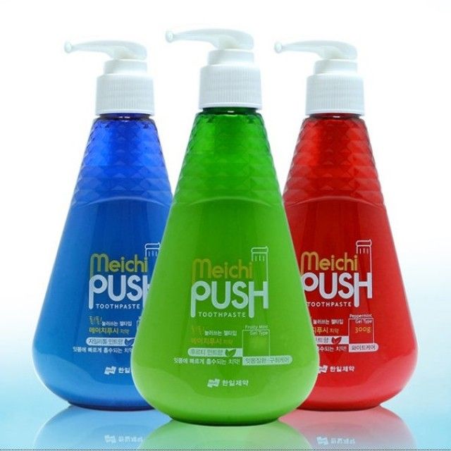 MEICHI PUSH XYLITOL MINT- Kem Đánh Răng Xylitol Bạc Hà