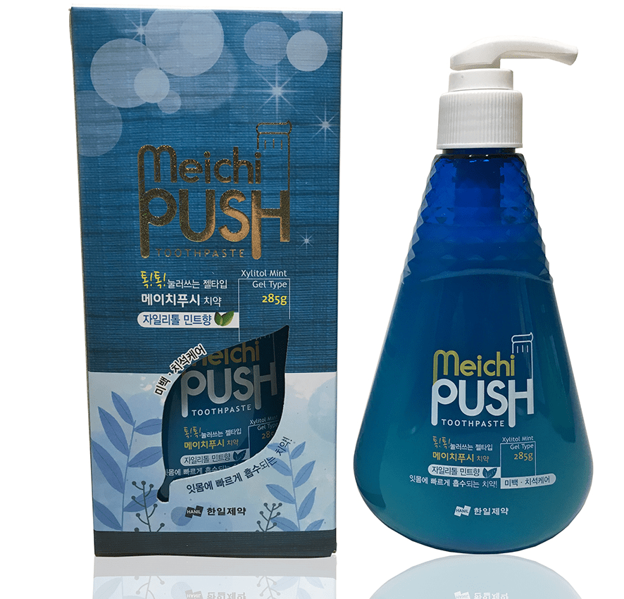 MEICHI PUSH XYLITOL MINT- Kem Đánh Răng Xylitol Bạc Hà