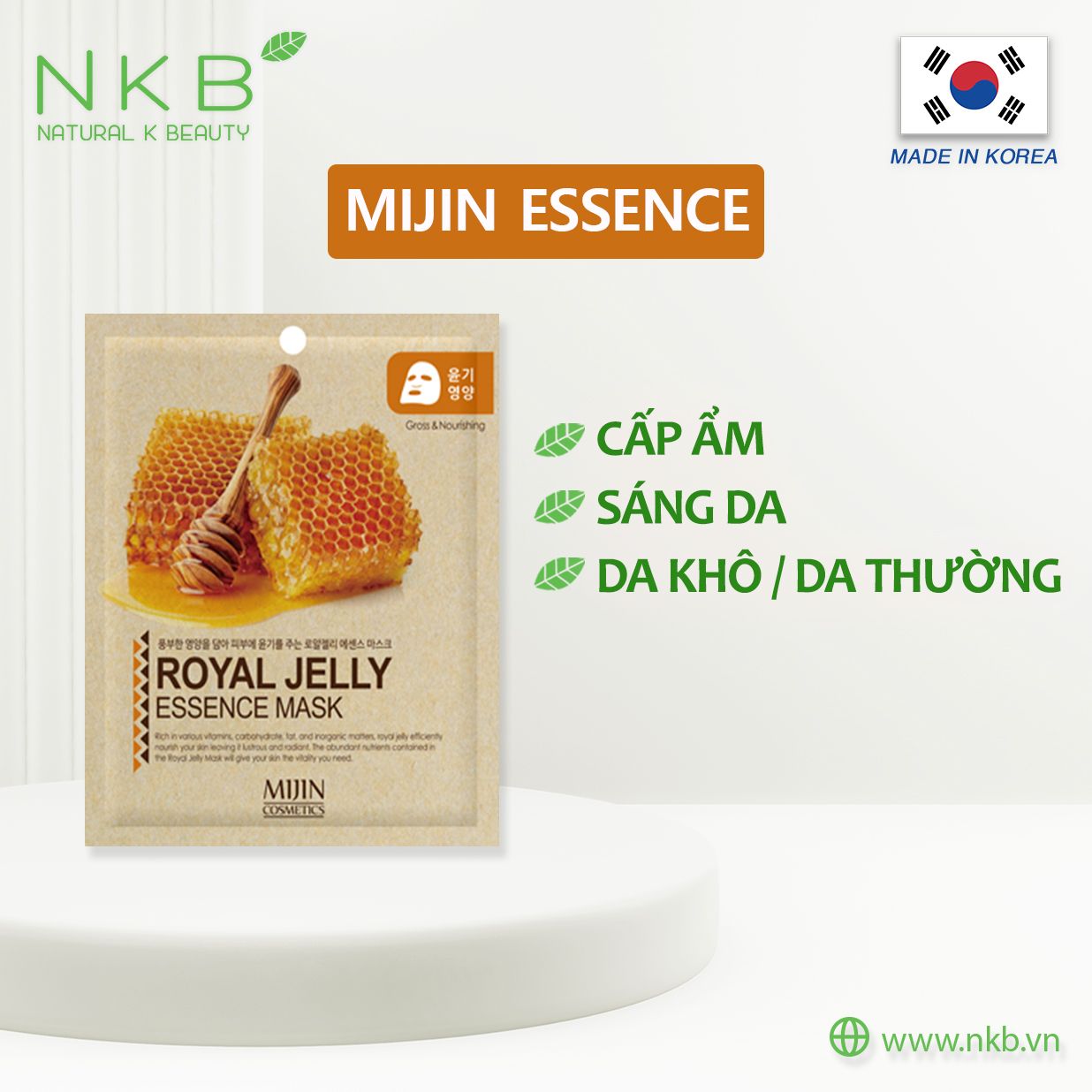  MIJIN ROYAL JELLY ESSENCE MASK - Mặt nạ sữa ong chúa MIJIN ESSENCE 