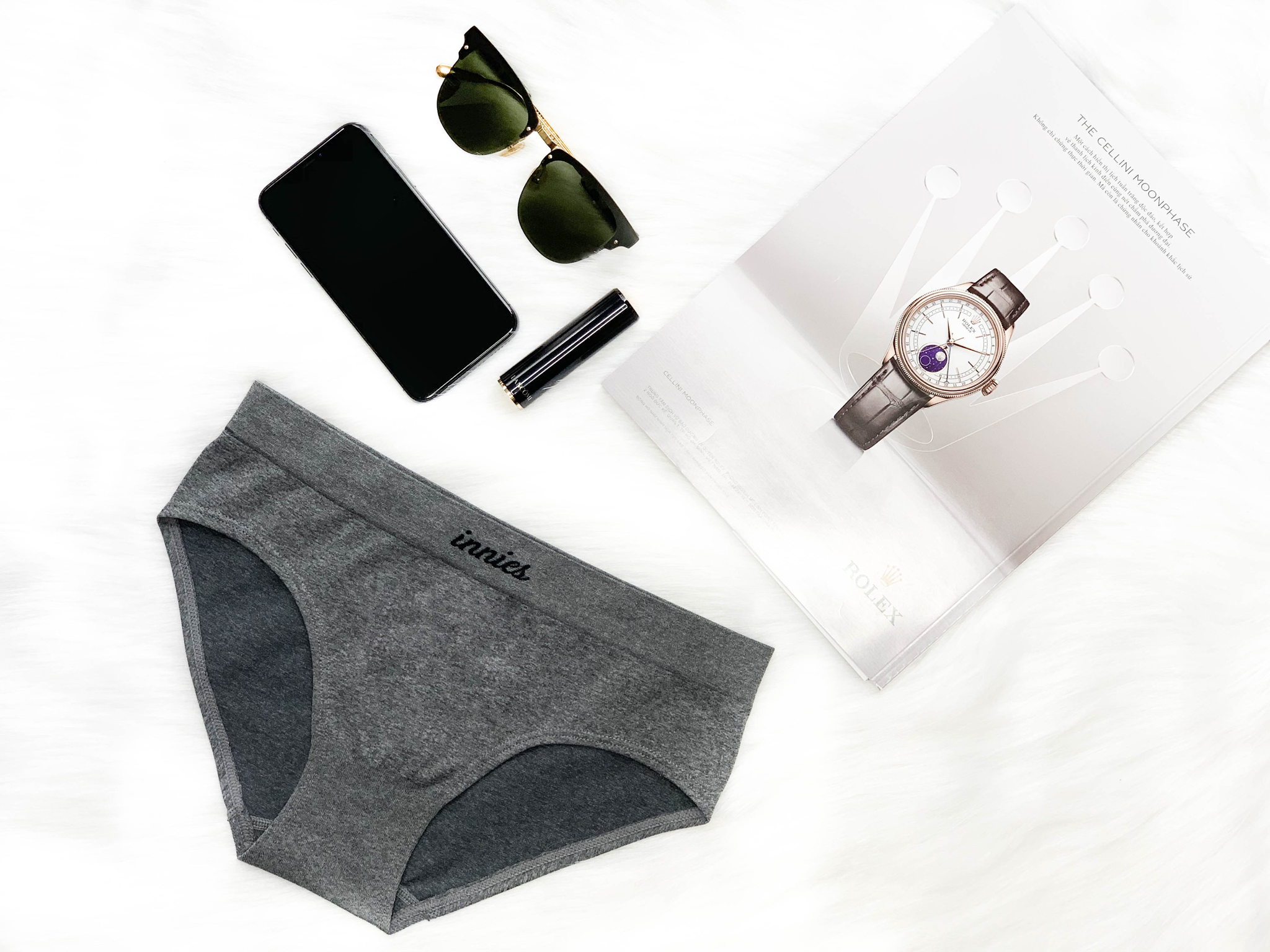 Quần lót nữ Innies seamless - Hipster - Xám