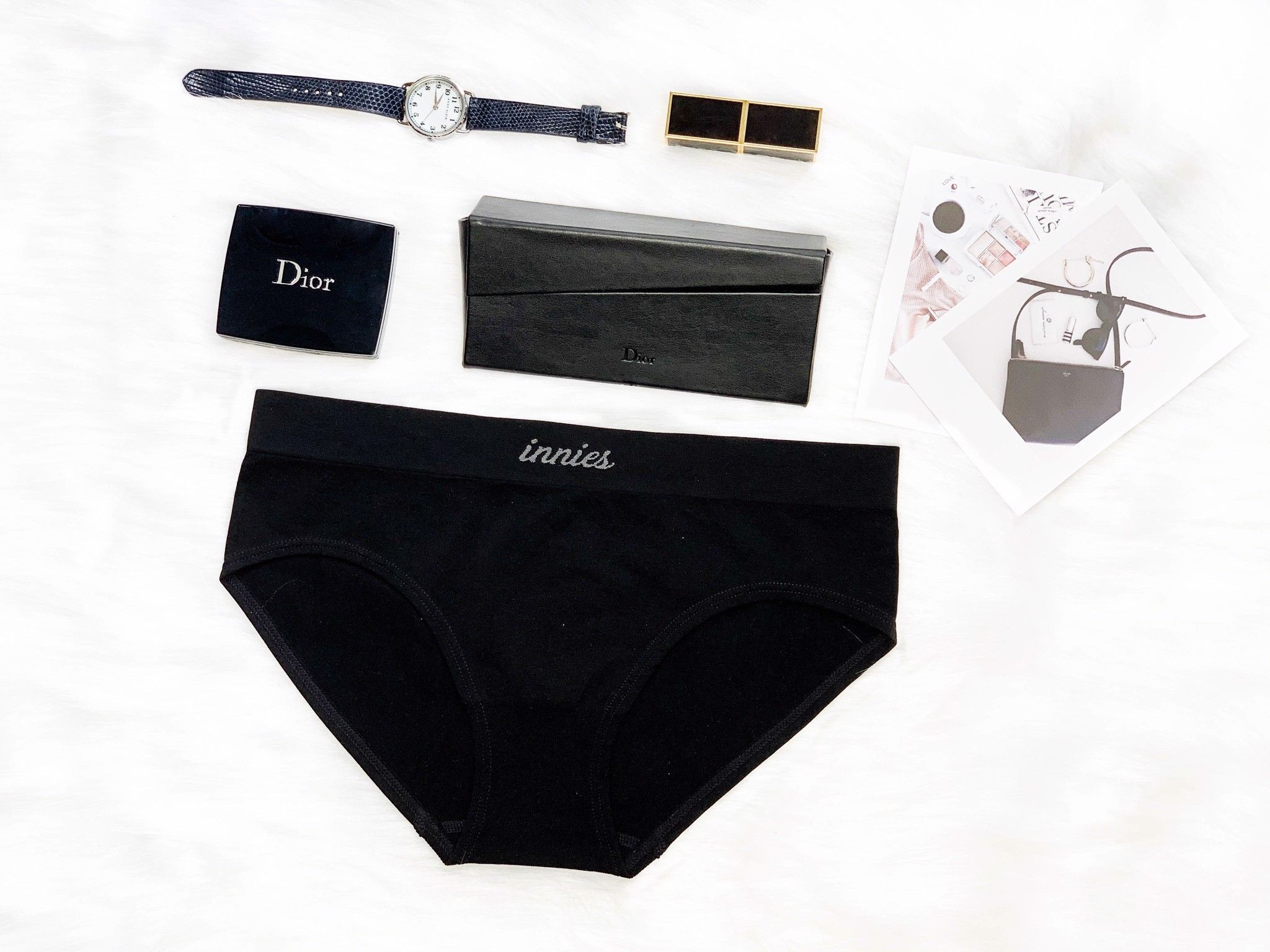 Quần lót nữ Innies seamless - Hipster - Đen