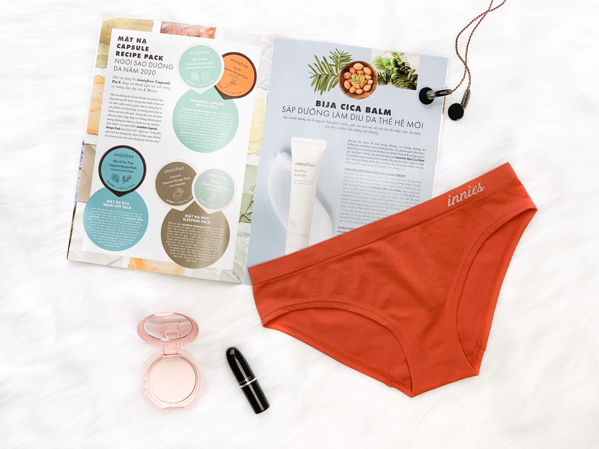 Quần lót nữ Innies seamless - Bikini - Cam đất