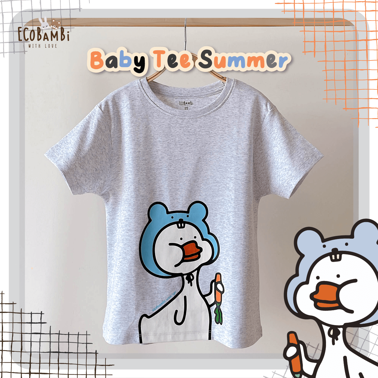 Áo thun cotton tay ngắn cho bé trai - 1077 - BB-23AOBT018