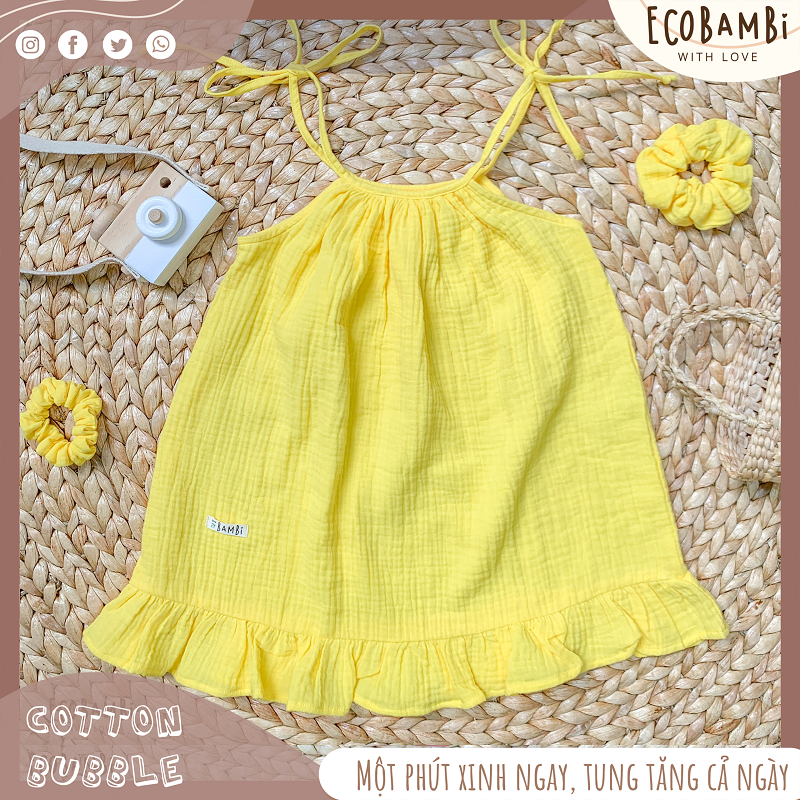 Đầm bé gái Alice cotton bubble