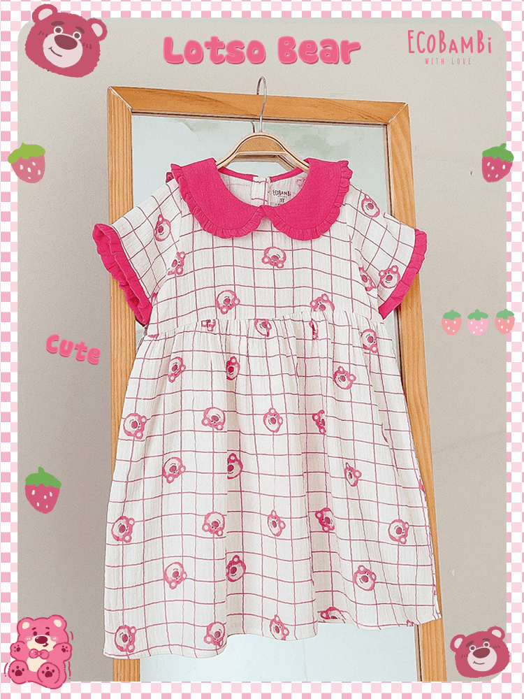 Đầm muslin cổ lá sen - BB-23DAMBG030 - 8935334001190