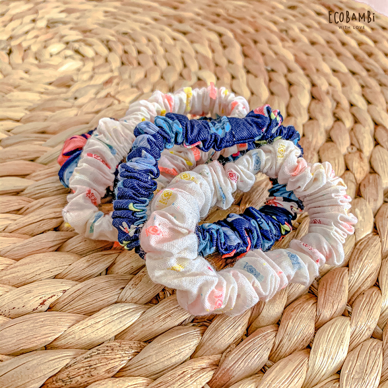 Scrunchies sắc màu - bản nhỏ