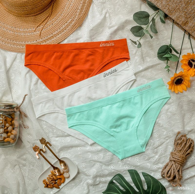 Combo 3 quần lót nữ Innies (Cam - Trắng - Mint)