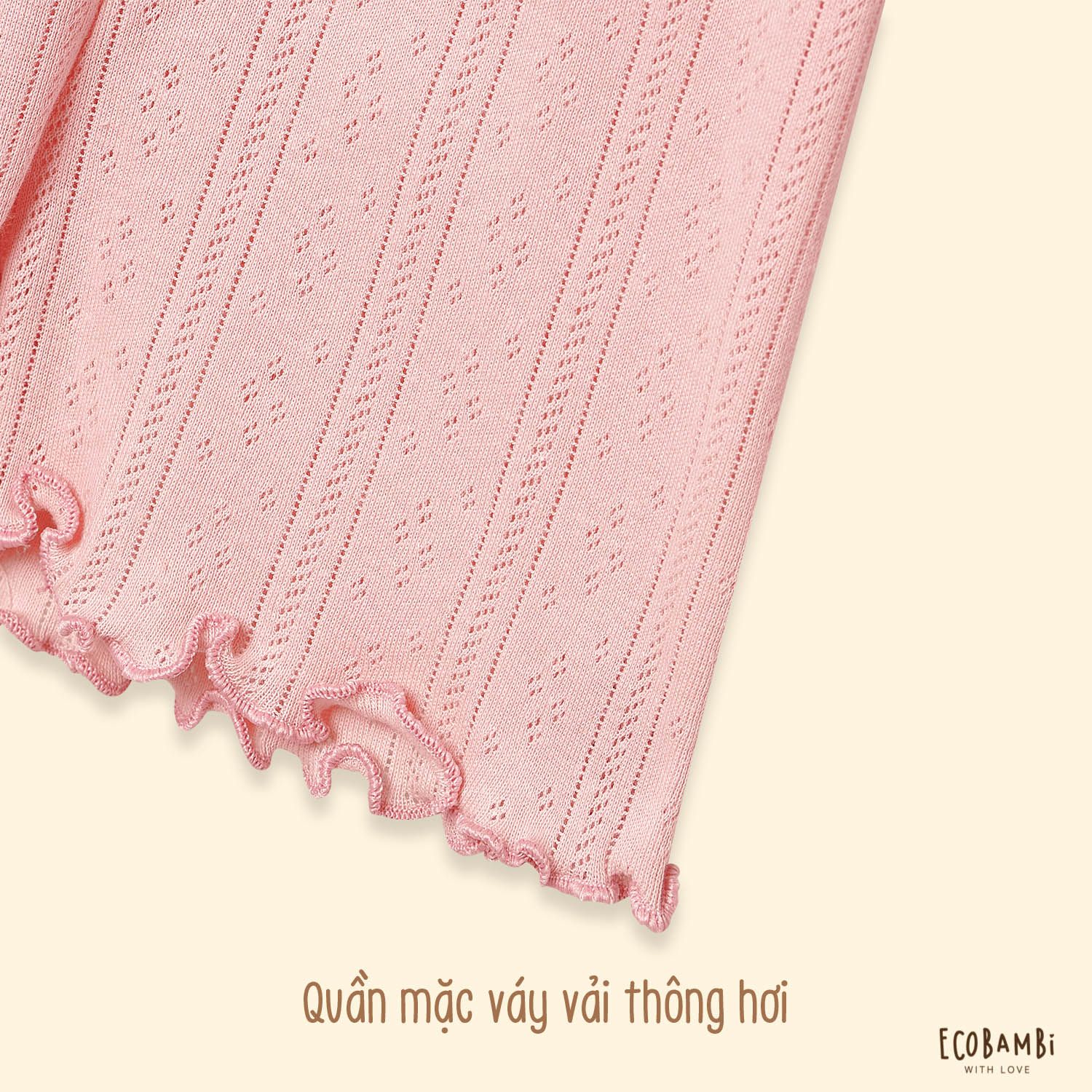 Quần Boxer mặc váy thun cotton thông hơi bé gái ECOBAMBI - 8935334000544